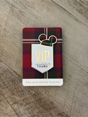 2026 Disney World VIP Tours Exclusive Private Tour Plaid Mickey Hat Pin